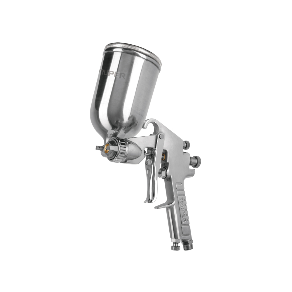 Pistola p/pintar gravedad LVMP vaso aluminio, 2 mm, Truper PIPI-422