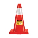 Cono de precaución de 45 cm de PVC con reflejante, Pretul CONO-45RP