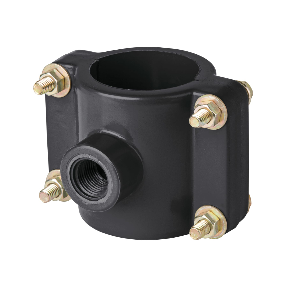 Abrazadera para toma domiciliaria PP 2' x 1/2', Foset ATD-2