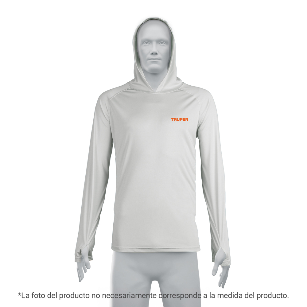 Playera protección solar,m. larga, c/gorro,hombre,EG, TRUPER PPS-XG