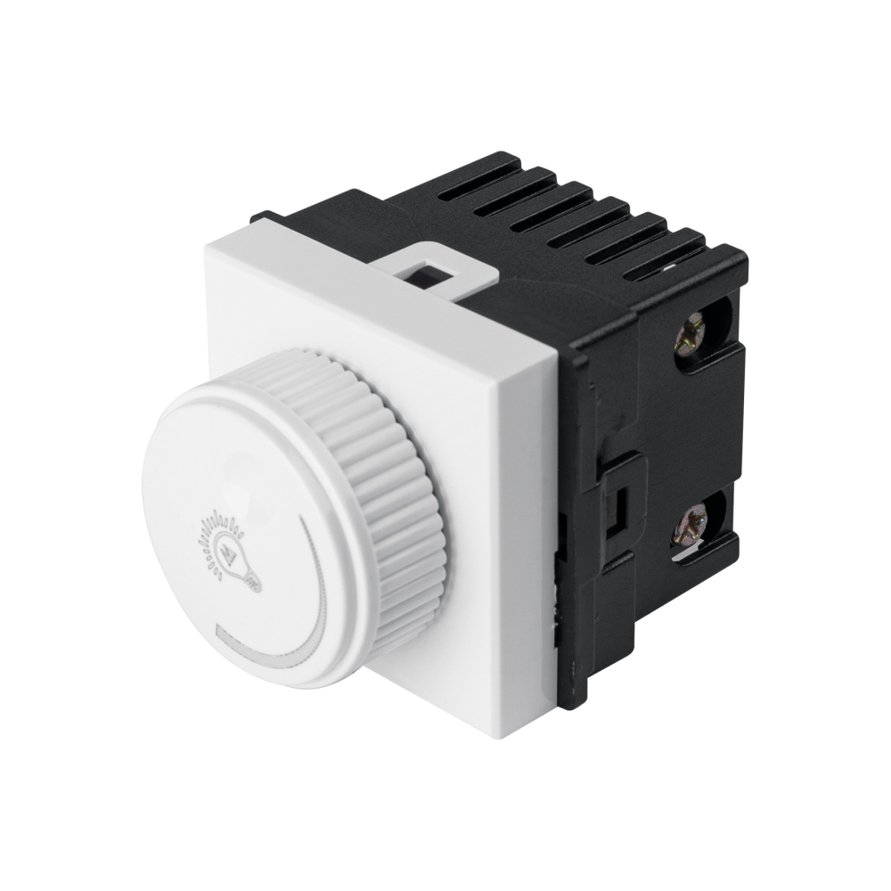 Dimmer giratorio de 1.5 módulos, línea Toledo, Basic DIM15-TB
