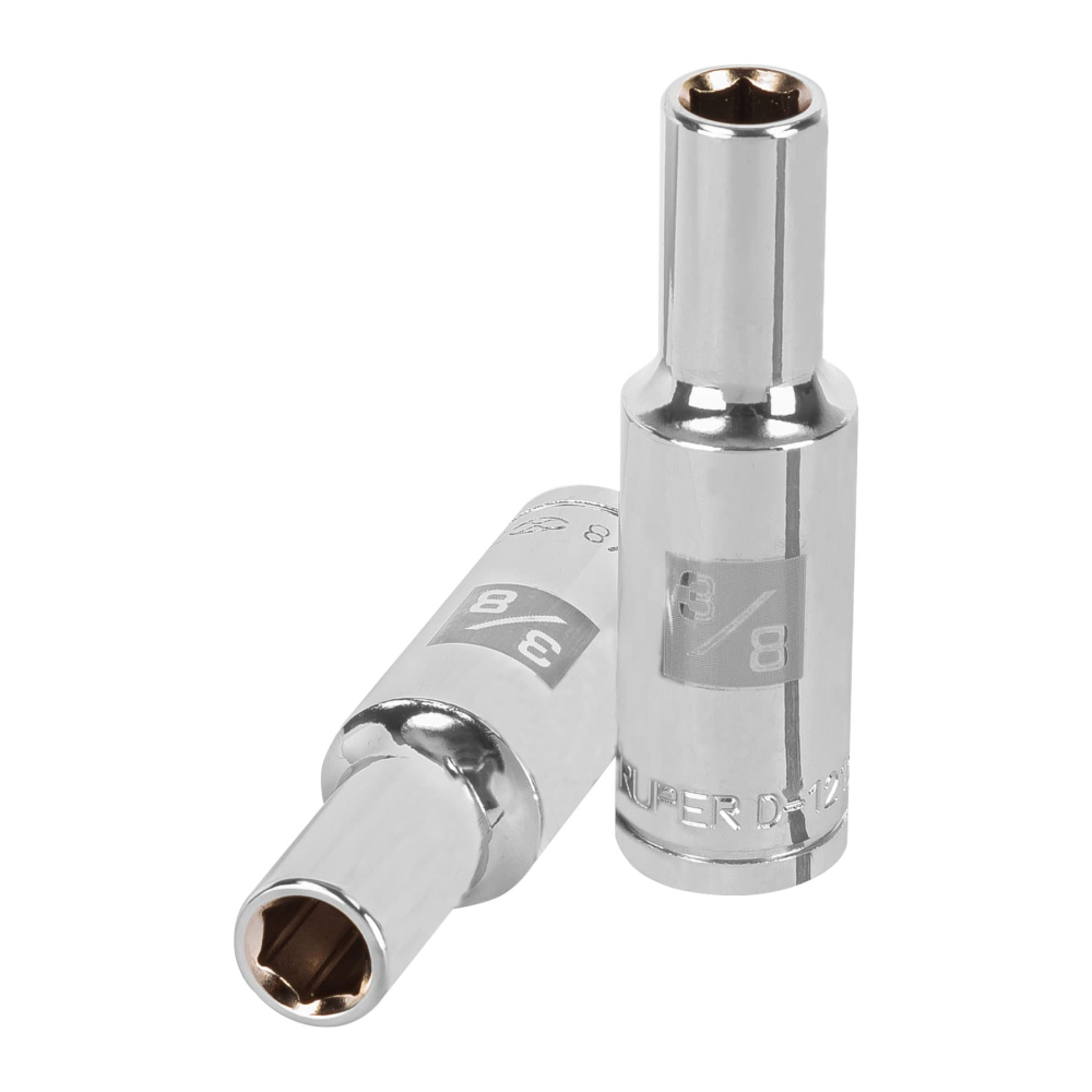 Dado largo de 3/8', 6 puntas, cuadro 1/2', Truper D-1212-HL