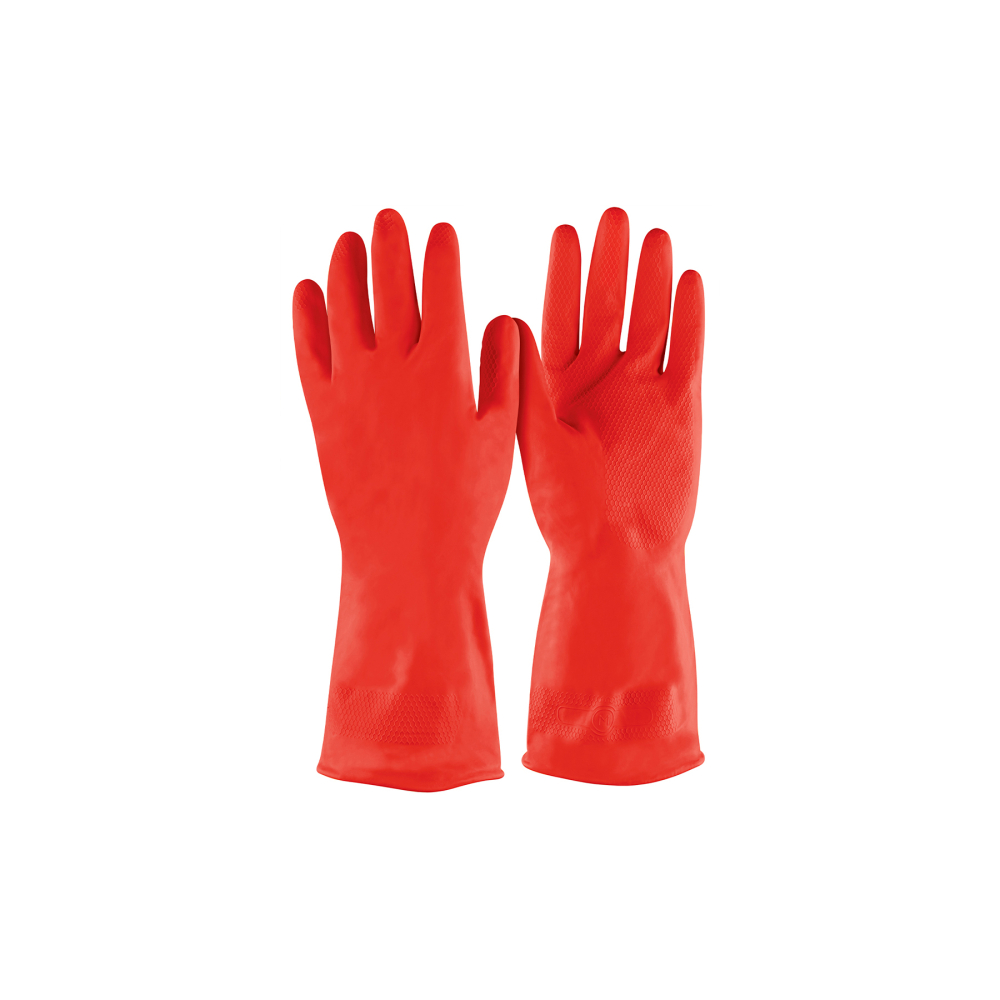 Guantes de látex para limpieza, rojos, M, Pretul GU-347