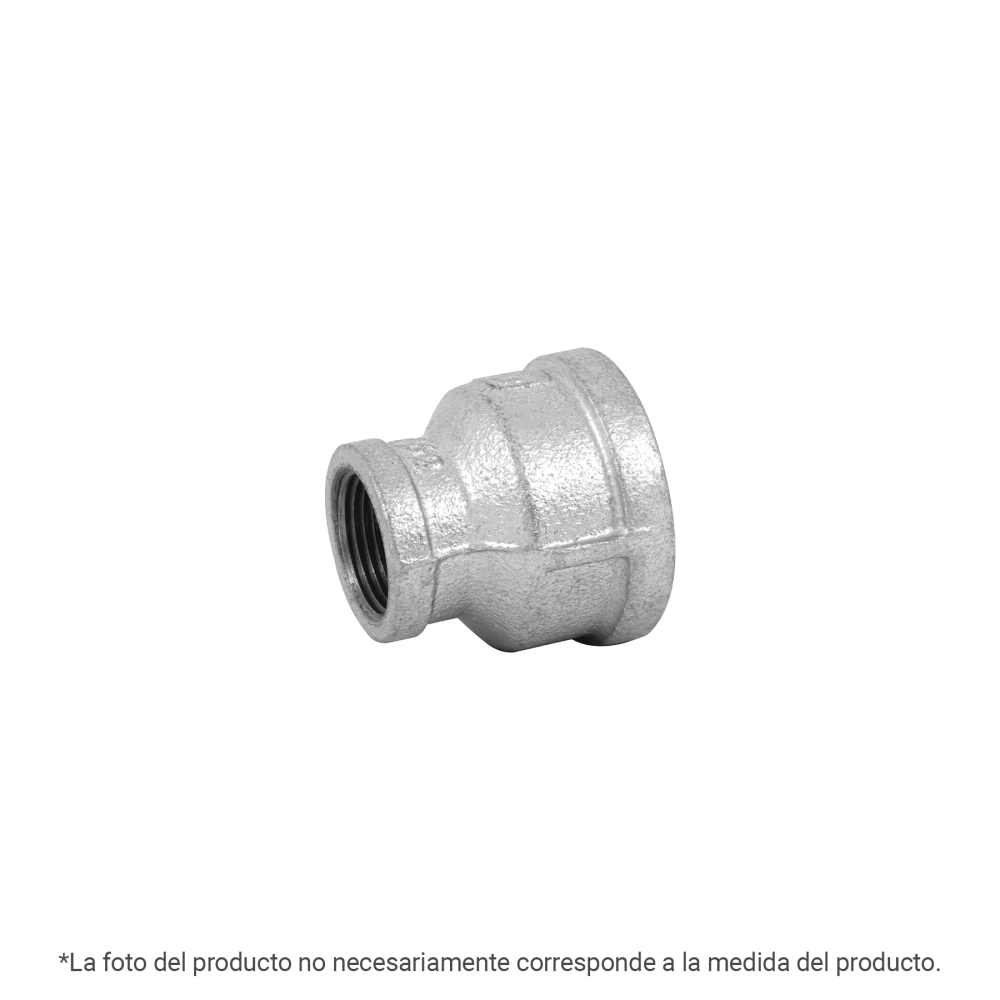Reducción campana acero galvanizado 1/2x3/8', FOSET CG-285