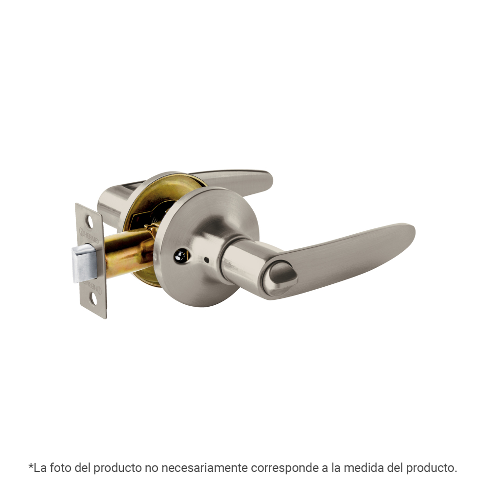 Cerradura manija 'Turín' p/recámara níquel satinado, HERMEX CEMA-4R