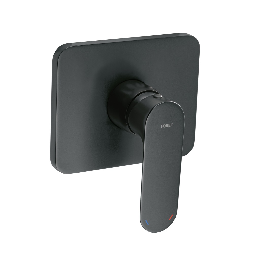 Monomando para regadera sin desviador, negro, FOSET RIVIERA RIM-71M