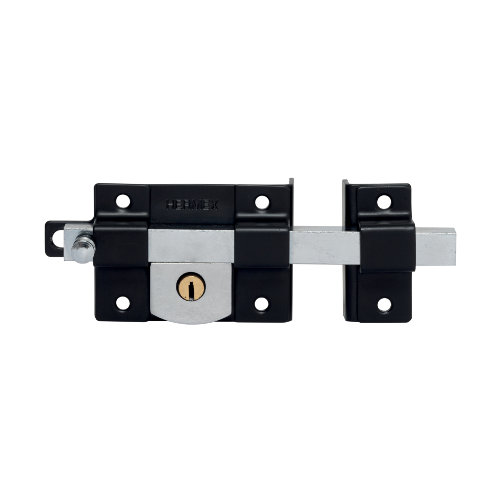 Cerradura de barra libre, derecha, negra, HERMEX CB-456D