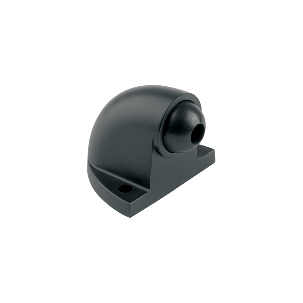 Tope metálico para puerta, tipo codo, negro, HERMEX TOCO-6