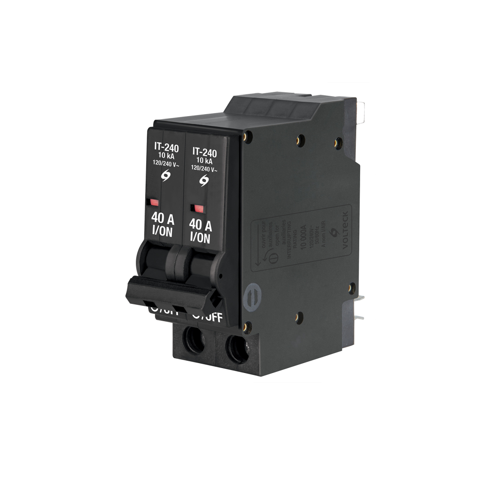 Interruptor de 2 polos 40A, enchufable, a granel, VOLTECK IT-240G