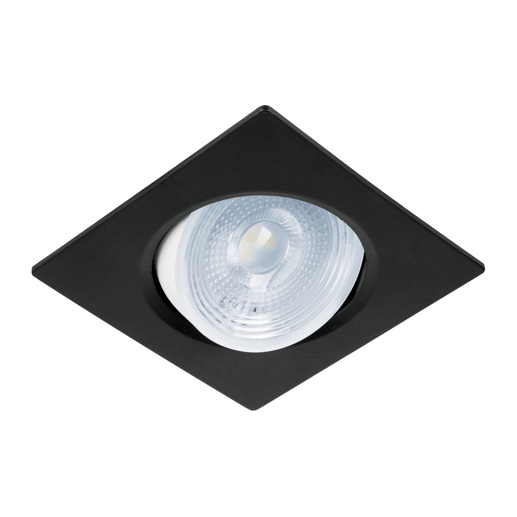 Luminario de LED 5 W empotrar cuadrado negro spot dirigible EMP-107L