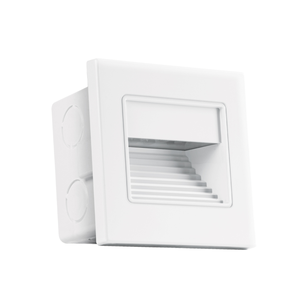 Luminario LED empotrable de cortesía 1 W, luz cálida, blanco EMP-700L