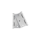 Bolsa c/2 bisagras cuadradas 3', plana, satinado, HERMEX BC-303PB