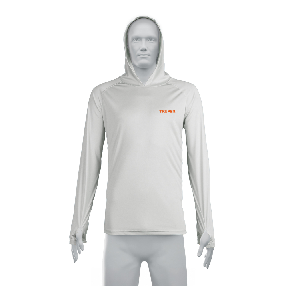 Playera protección solar,m. larga, c/gorro,hombre,CH, TRUPER PPS-CH