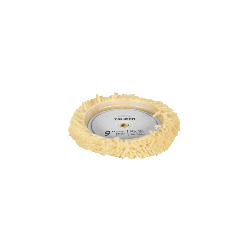 Borla p/pulir 50% lana/50% poliéster de 9' hook and loop BOR-PULA-9PL