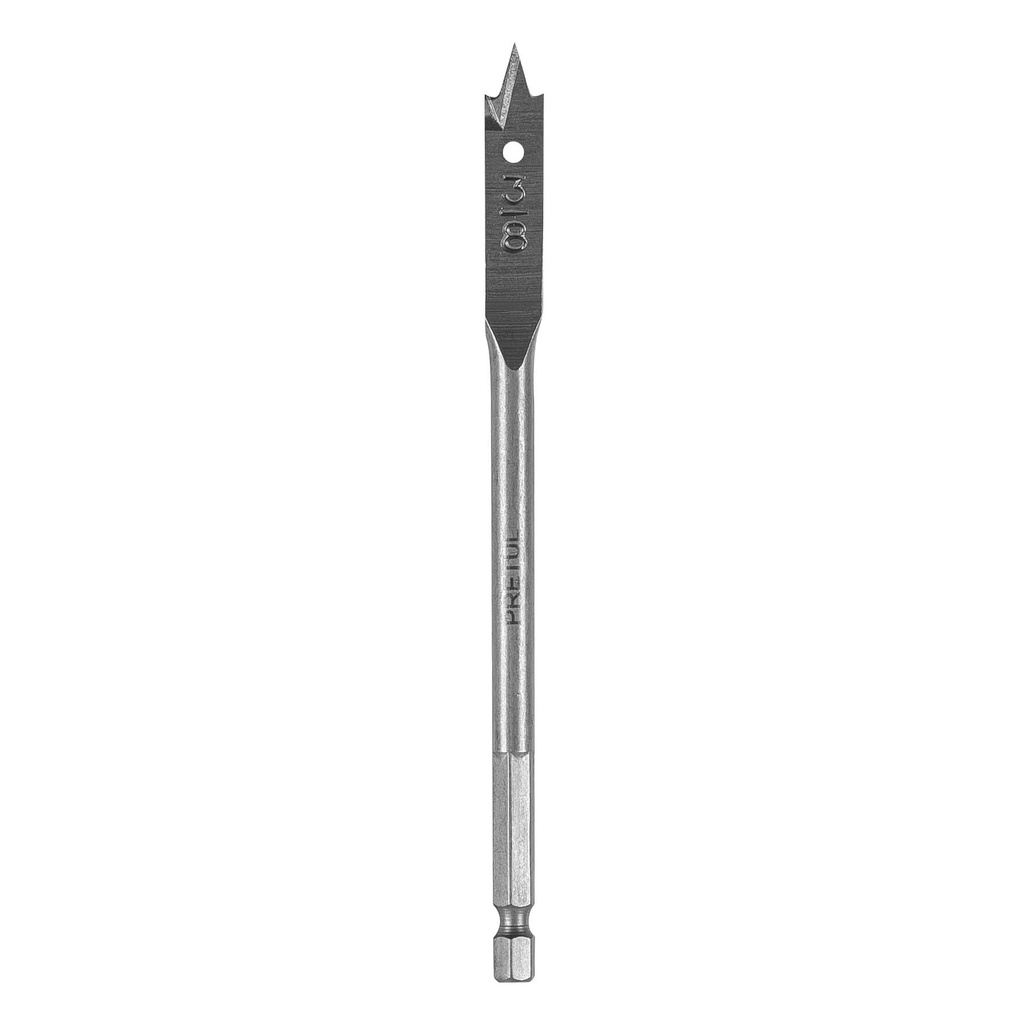 Broca plana de manita 3/8' para madera, Pretul BPP-3/8