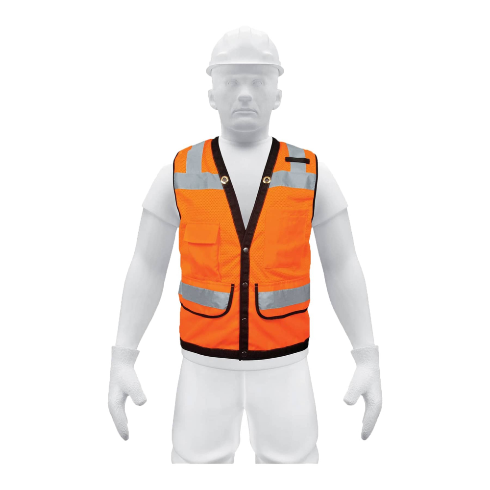 Chaleco seguridad reforzado naranja con bolsas, XG, Expert CHS-800N-XL