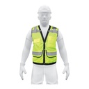 Chaleco seguridad reforzado verde con bolsas, XG, Expert CHS-800V-XL