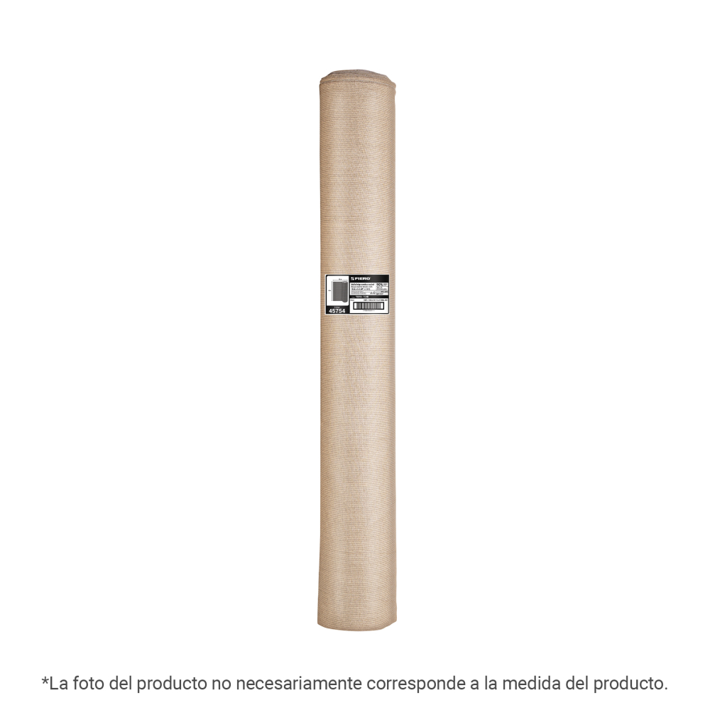 Rollo de malla sombra raschel 90% de 15m x 2m, beige, FIERO TORA-152B