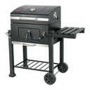 Asador de carbón de 24' con tapa, negro, FIERO ASCA-24