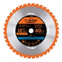Disco sierra 12' para madera, 40 dientes centro 1', Expert ST-1240EX