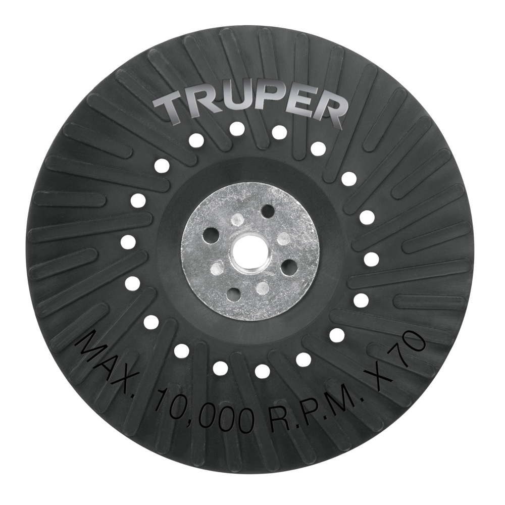 Respaldo para discos de lija 7', eje M14, TRUPER RES-DILI-7M