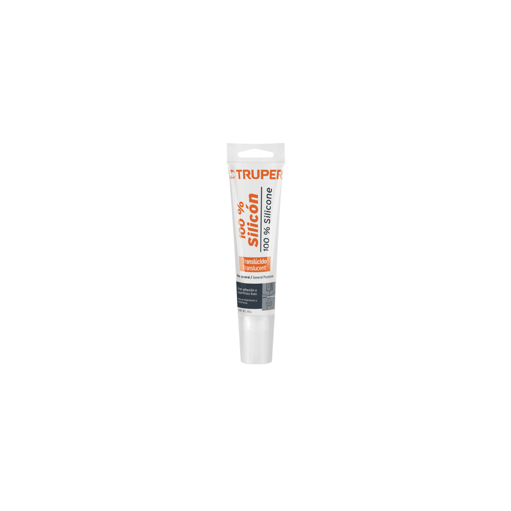 Sellador transparente 100% silicón de 85 g, Truper SIL-85T