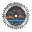Disco sierra 7- 1/4' para madera, 40 dientes centro 5/8' ST-740