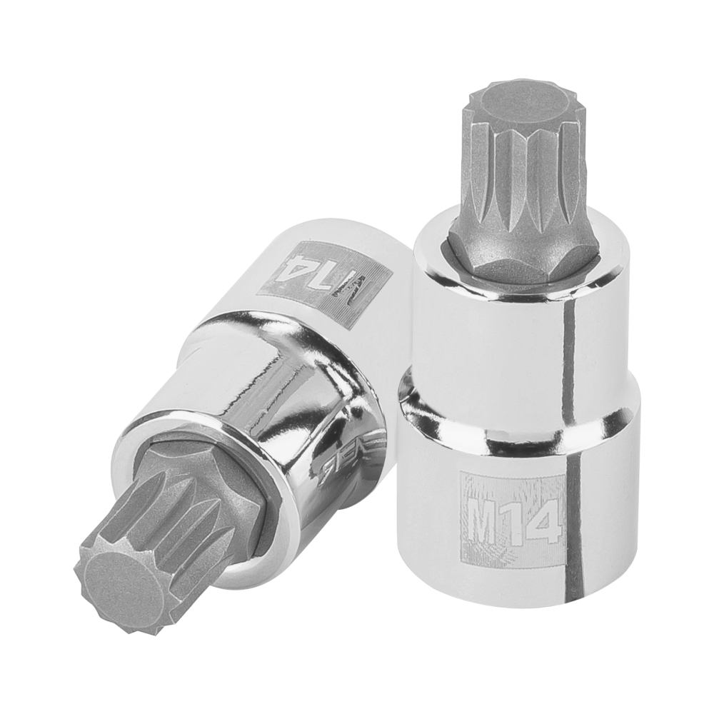 Dado punta corta bristol M14, cuadro 1/2', Truper D-1214-BC