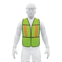 Chaleco de seguridad con cintas reflejantes, verde, Pretul CHS-200V