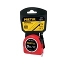 Flexómetro rojo 3 m cinta 13 mm, en tarjeta, PRETUL PRO-3MEB-R