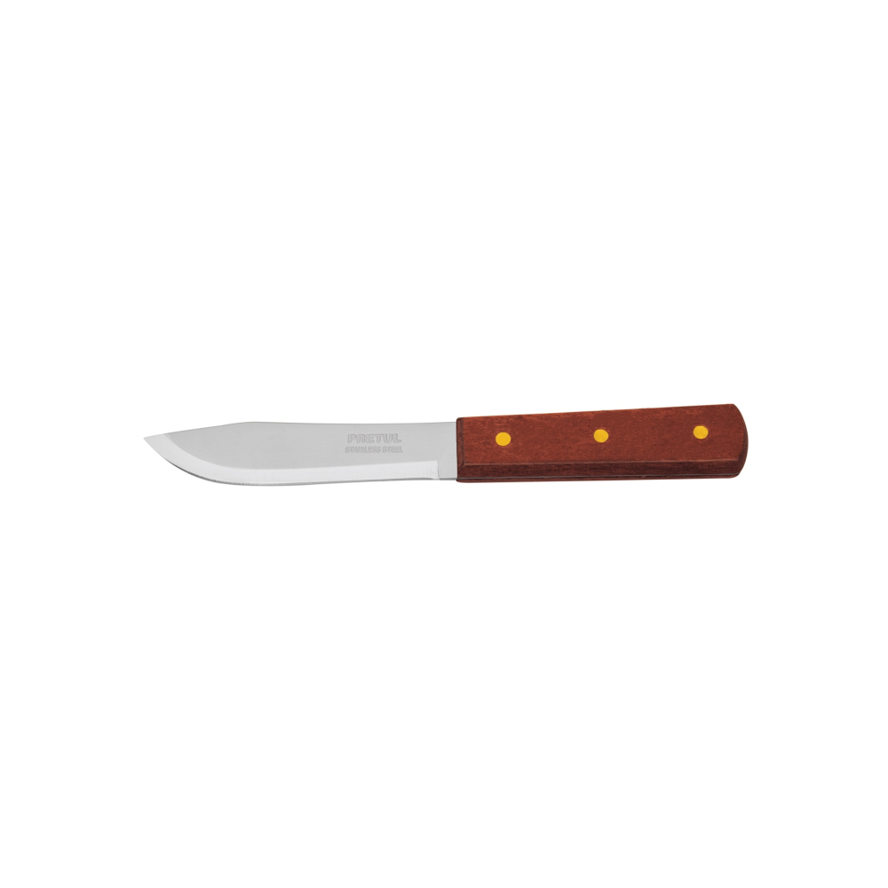 Cuchillo cebollero 5' mango de madera, Pretul CUCH-M50