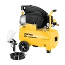 Kit Compresor lub, 20L, manguera y pistola grav,127V, PRETUL COMP-KIT20P3