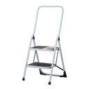 Escalera tubular, plegable, 2 peldaños con barandal, Pretul ESTU-2PB