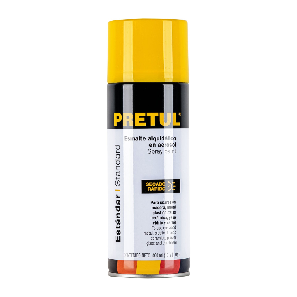 Pintura en aerosol, amarillo canario, 400ml, Pretul PA-AC-P