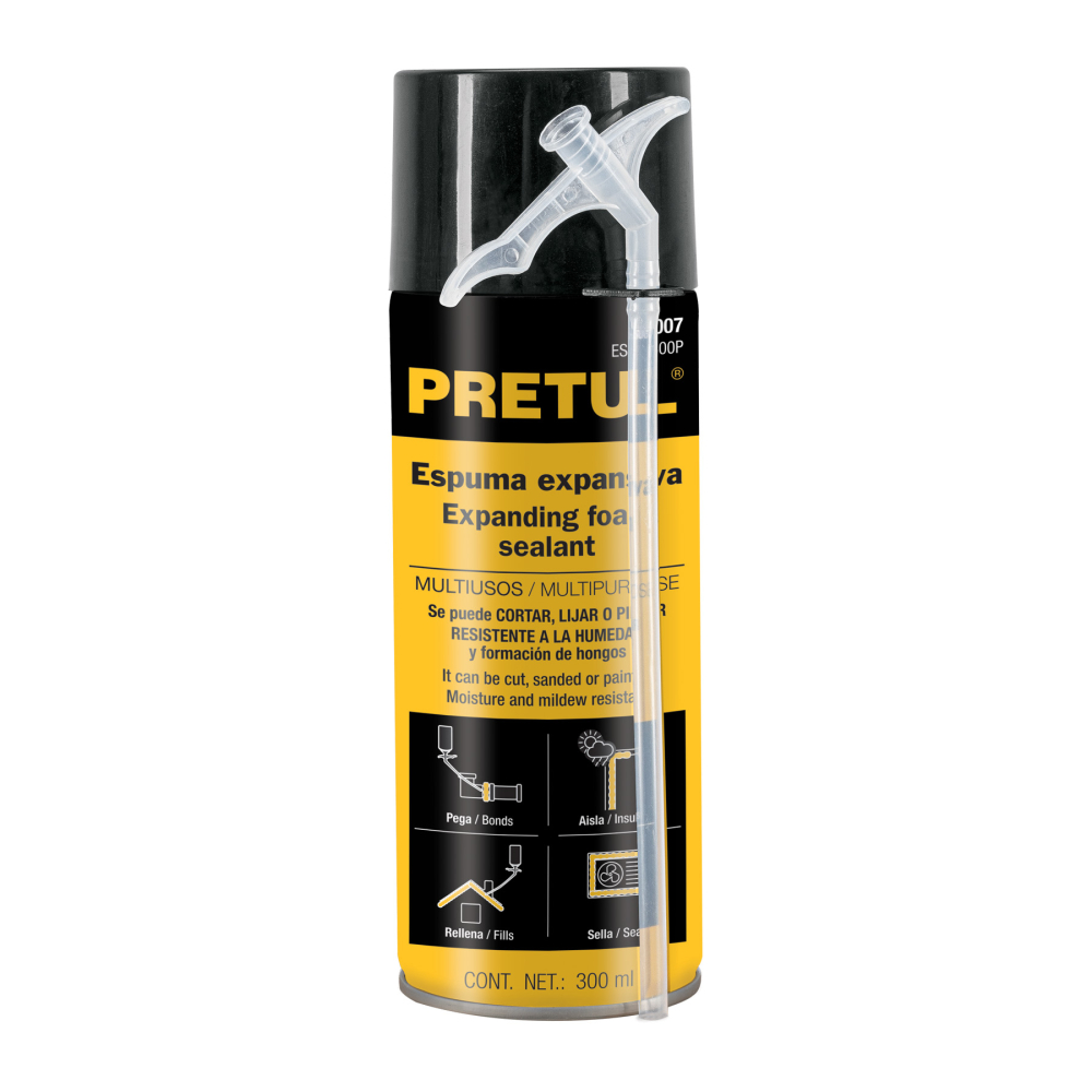 Espuma expansiva, 300 ml, Pretul ESEX-300P