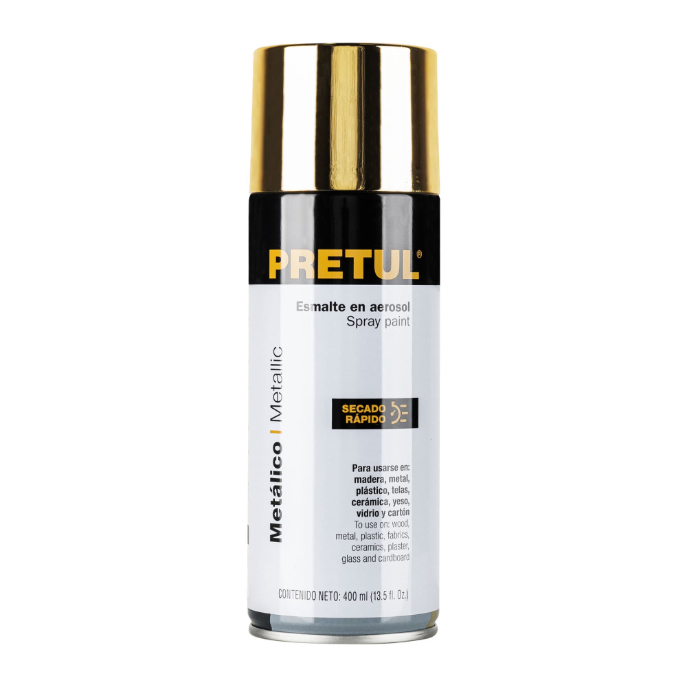 Pintura en aerosol, metálica, oro, 400ml, Pretul PAM-OR-P