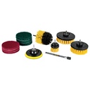Juego 12 accesorios de limpieza y asentado p/taladro, Pretul JCE-12P