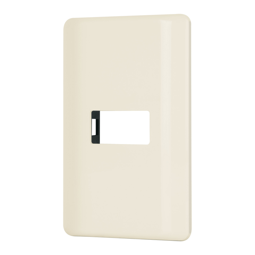 Placa 1 módulo, marfil, línea Volteck Basic PPSE-BI
