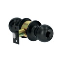Cerradura tipo esfera, cilíndrico, baño, negro, BASIC BAL-NE-BP