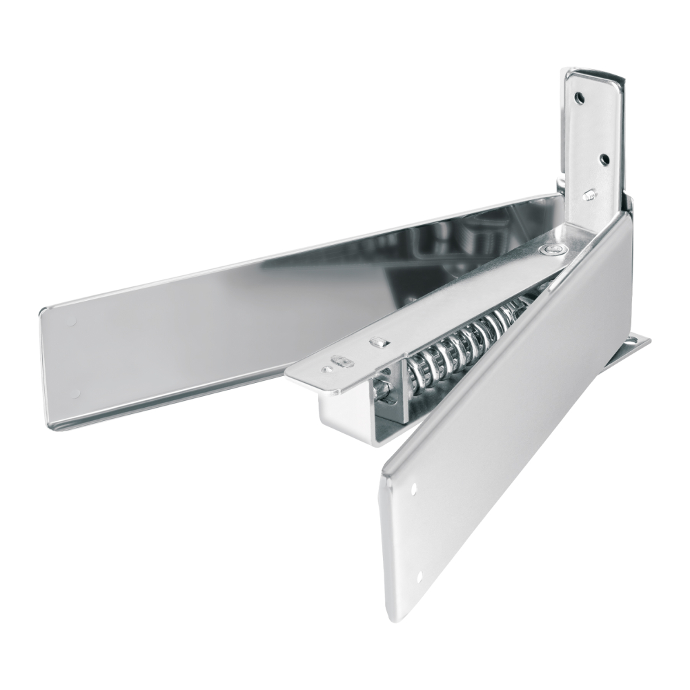 Bisagra de piso doble acción, acero cromado, HERMEX BIP-153
