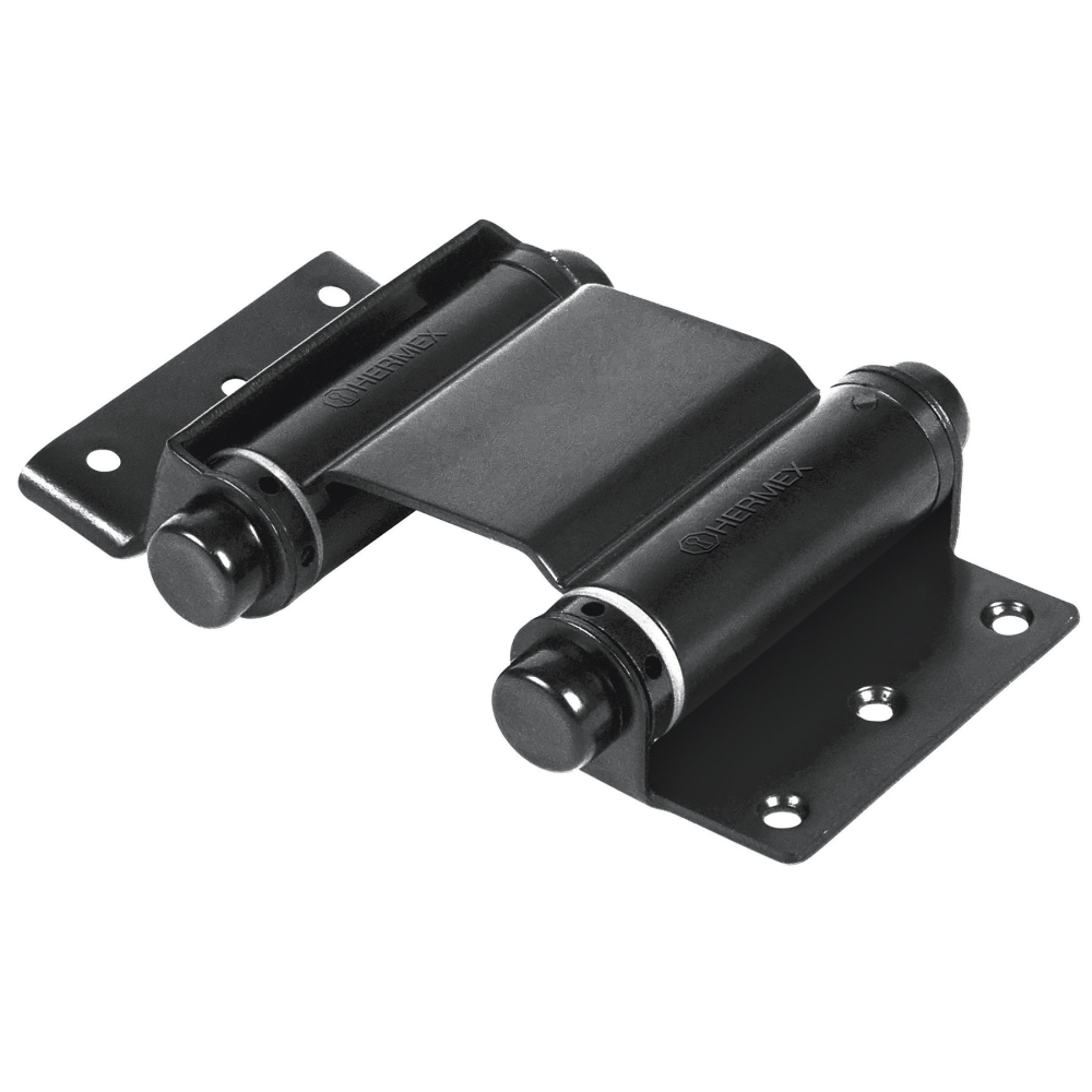 Bisagra de doble acción 3' acero negro, HERMEX BID-306