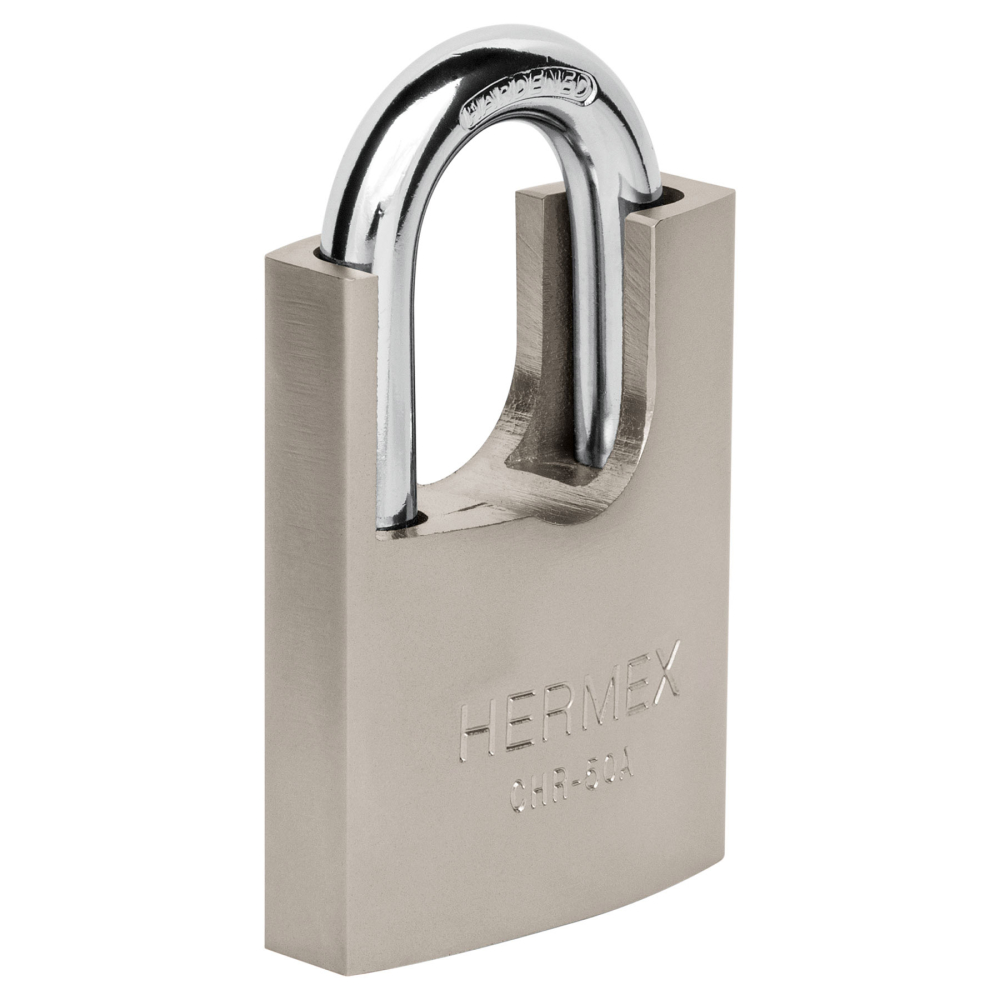 Candado de hierro 50 mm con coraza, llave anti-ganzúa CHR-50A
