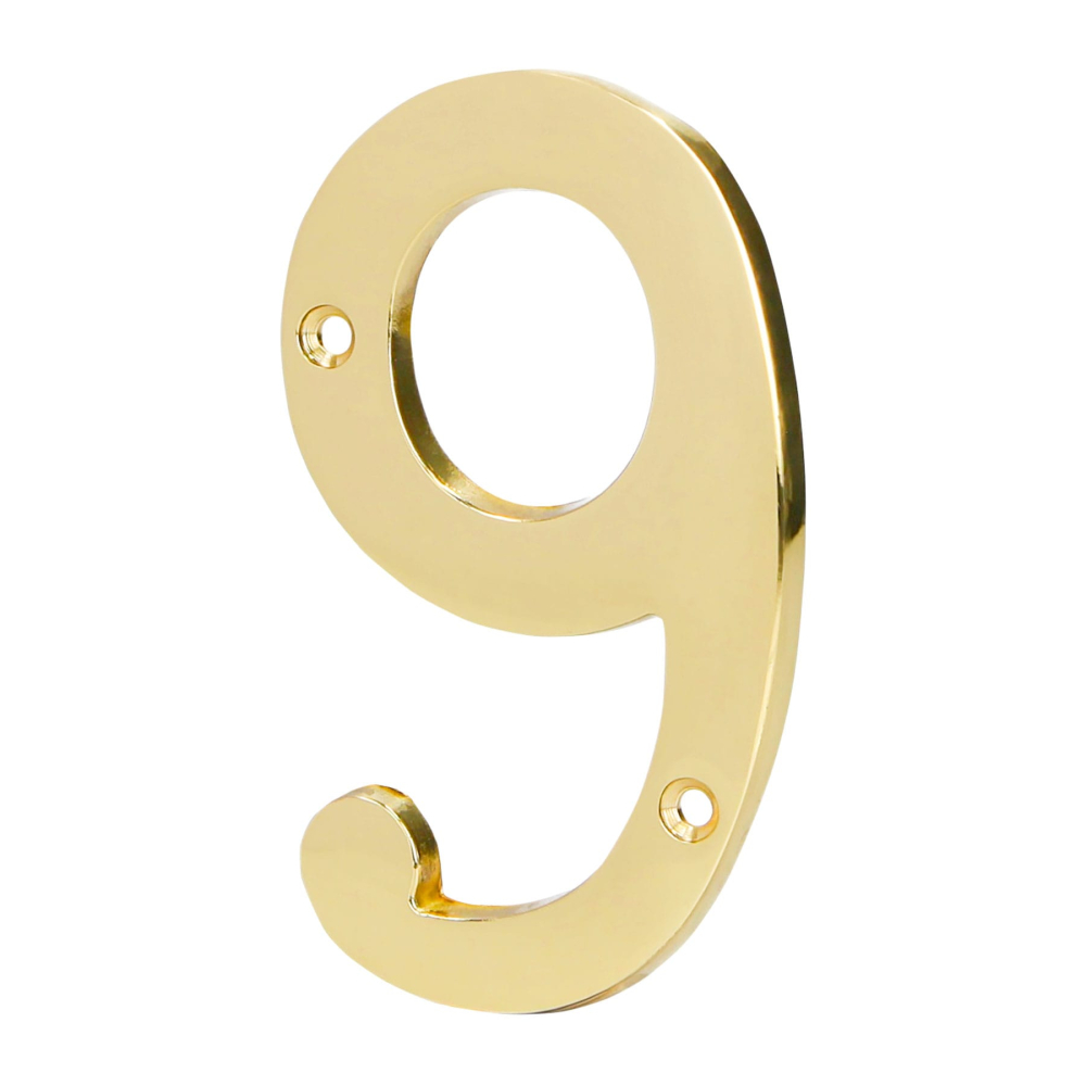 Número 9 de latón sólido 4', HERMEX NUCH-9