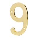 Número 9 de latón sólido 4', HERMEX NUCH-9