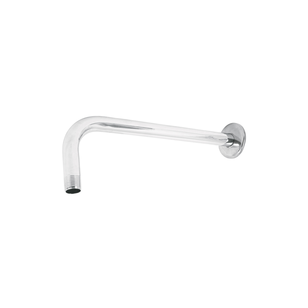 Brazo recto con chapetón para regadera, 30 cm, cromo, Foset BCH-600