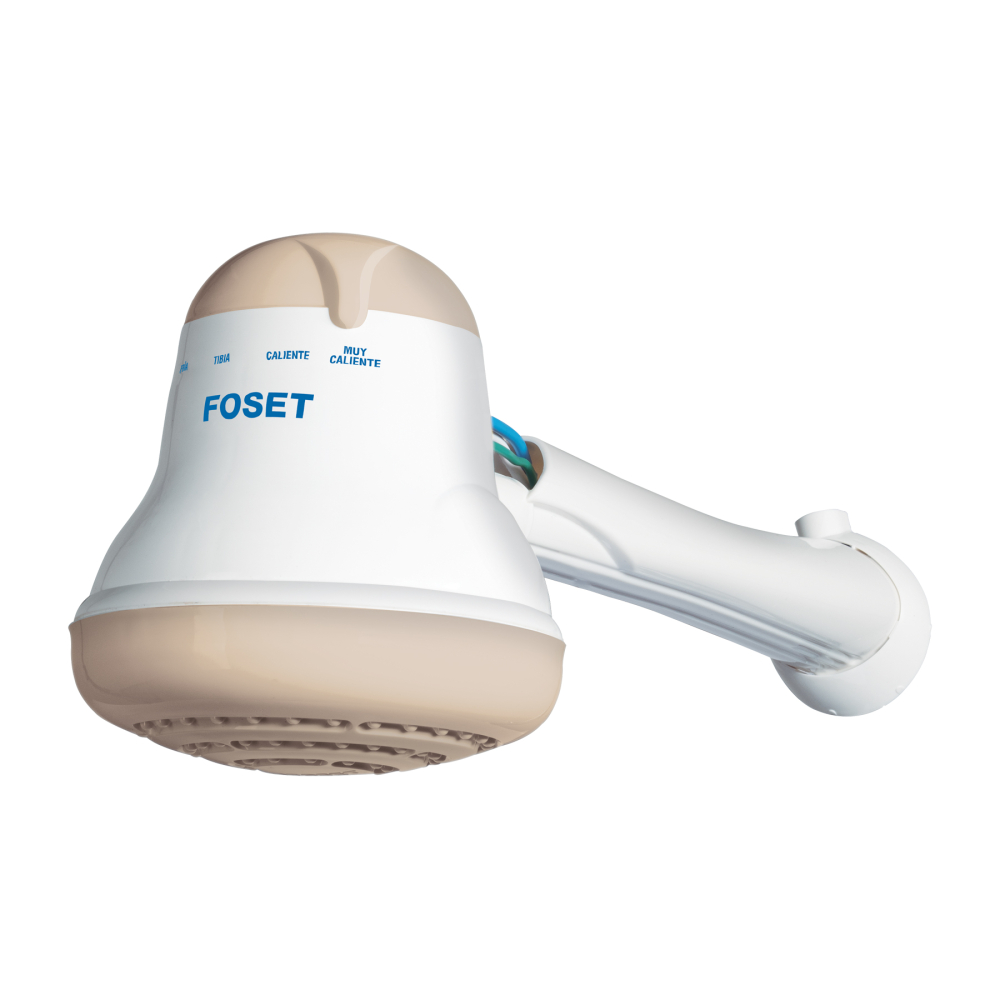 Regadera eléctrica, 4 temperaturas, 14.5cm, beige, Foset REGEL-4B