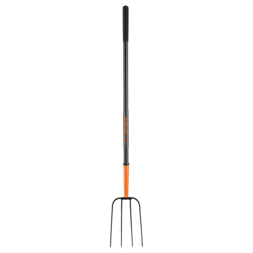 Bieldo para paja, 4 dientes, mgo largo de acero 48' TRUPER BPJ-4M