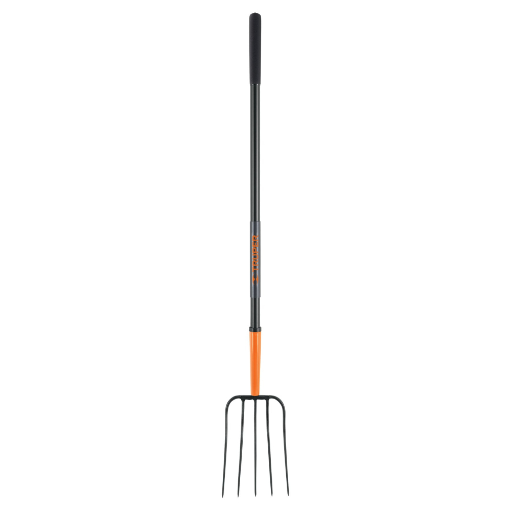 Bieldo para paja, 5 dientes, mgo largo de acero 48' TRUPER BPJ-5M