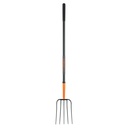 Bieldo para paja, 5 dientes, mgo largo de acero 48' TRUPER BPJ-5M