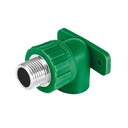 Codo oreja 90° PPR,  1/2', macho con inserto metálico, Foset CV-591